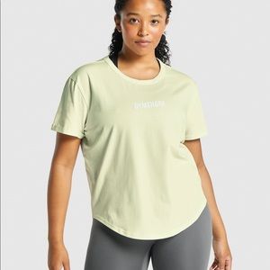 Gymshark Womens Apollo Graphic Boxy T-Shirt in Soft Lime Green